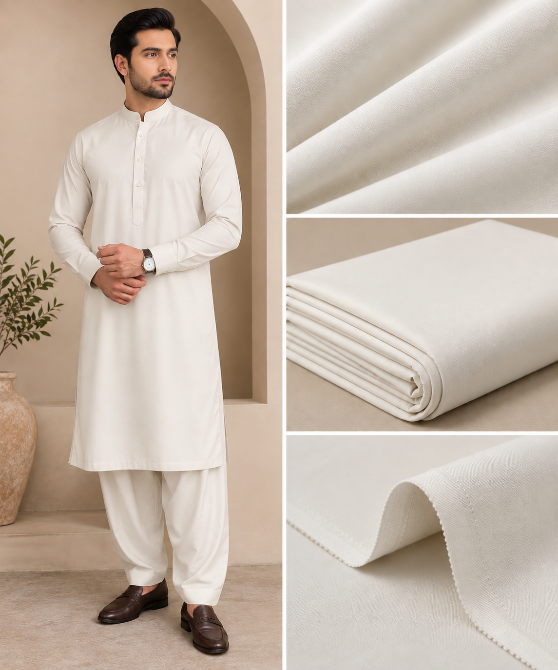 Paramount Suiting – Premium Off White