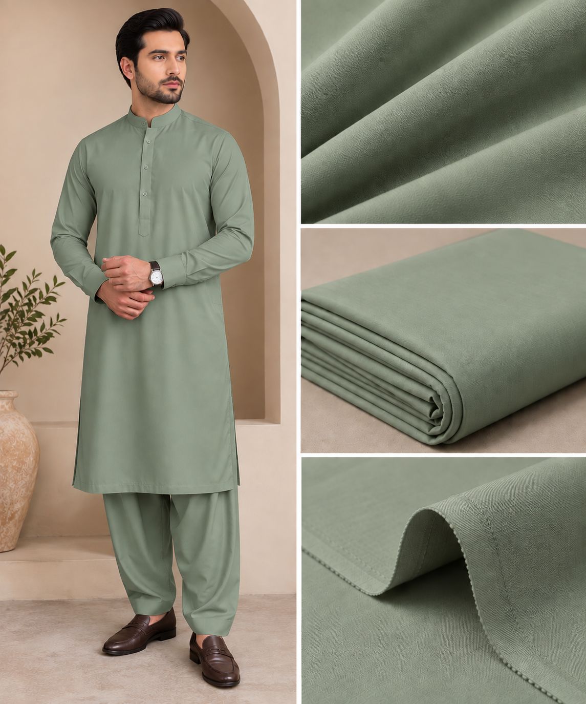 Paramount Suiting – Premium Sage Green